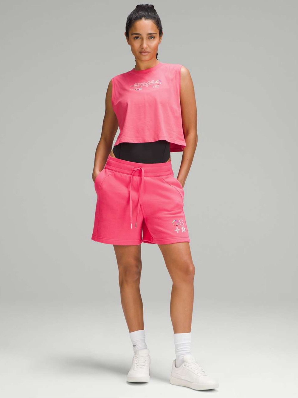 143. NWT Lululemon Scuba High-Rise Short 5" *Pride- Glaze Pink, Size 8, NWT